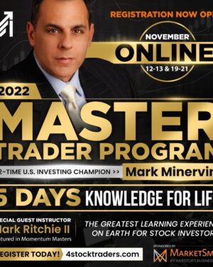 5-Day Master Trader Program ONLINE EVENT by Mark Minervini 2022