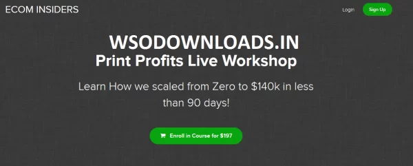 James Beattie - Print Profits Live Workshop (Scaled From Zero to $140k In Less Than 90 Days)