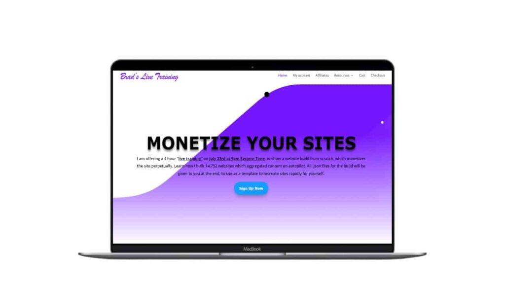 Bradley Batdorf – Monetize Your Site – Brad’s Live Training