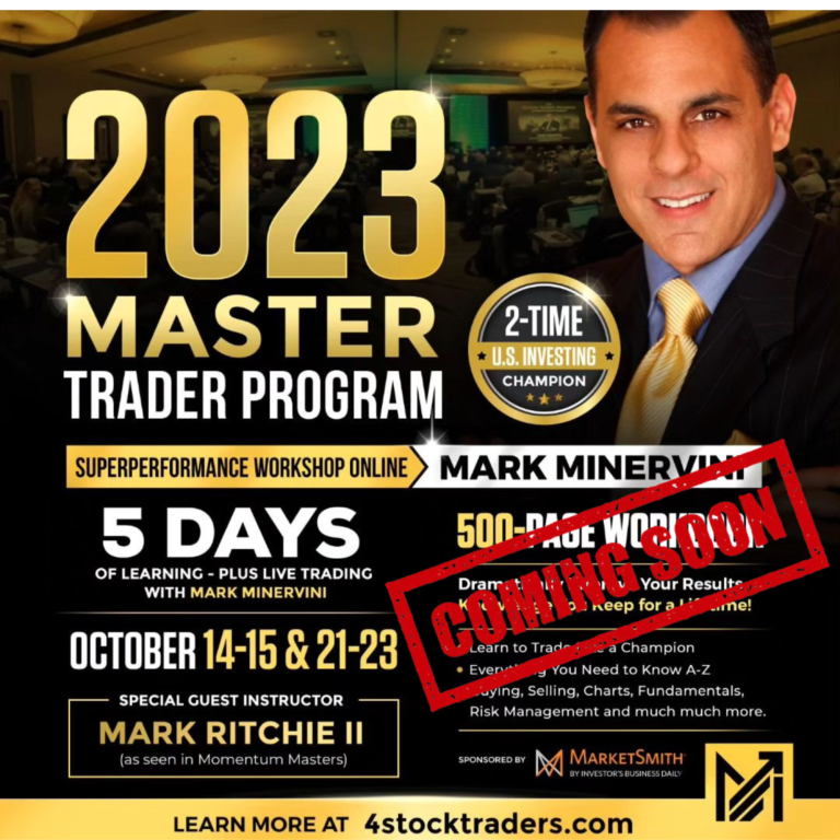 Mark Minervini Master Trader Program 2023