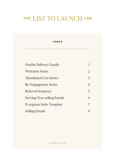 Jenna Kutcher – The List to Launch Lab